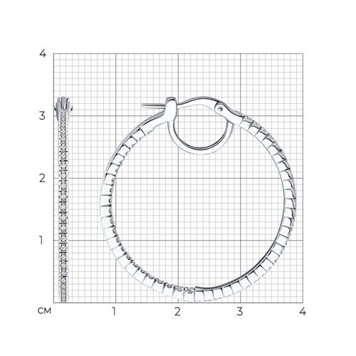Серьги из белого золота с бриллиантами (Арт.1022136-3)