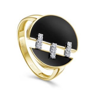 Кольцо золото с бриллиантами BLACK & SHINE «Ночная орбита» Kabarovsky (арт.11-22054-1002)