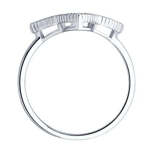 Кольцо из серебра с фианитами и эмалью (Арт.94014659)