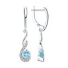 Серьги из серебра с топазами и фианитами (Арт.92022127)