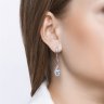 Серьги из серебра с топазами и фианитами (Арт.92022127)