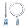 Серьги из серебра с топазами и фианитами (Арт.92022742)