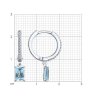 Серьги из серебра с топазами и фианитами (Арт.92022742)