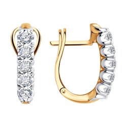 Серьги из золота с бриллиантами (Арт.1022050)
