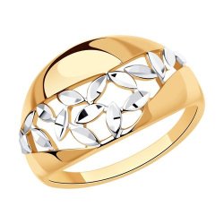 Кольцо из золочёного серебра (Арт.93-110-00763-1)