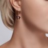 Серьги из золочёного серебра с фианитами (Арт.93-121-01820-1)