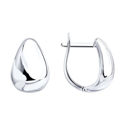 Серьги из серебра со вставкой «Капля света» Соколов (арт.9402)