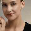 Серьги из серебра со вставкой «Капля света» Соколов (арт.9402)