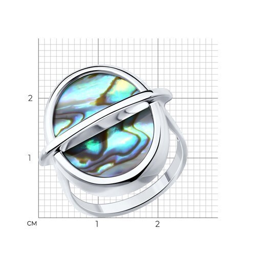 Кольцо из серебра с перламутром (Арт.94-310-01772-1)