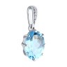 Подвеска из серебра с топазом и фианитами (Арт.94-330-02054-1)