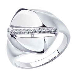 Кольцо из серебра с фианитами (Арт.94-110-00678-1)
