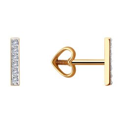 Серьги из золота с фианитами (Арт.51-122-02235-1)