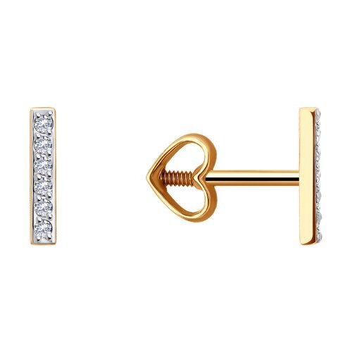 Серьги из золота с фианитами (Арт.51-122-02235-1)