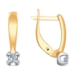 Серьги из золота с бриллиантами (Арт.51-220-00007-1)