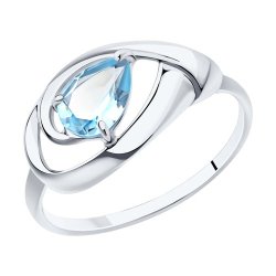 Кольцо из серебра с топазом (Арт.94-310-00594-1)