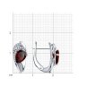 Серьги из серебра с гранатами и фианитами (Арт.94-320-00548-2)