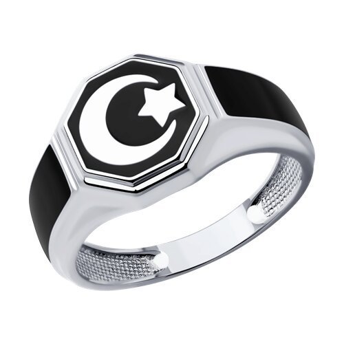 Кольцо из серебра с эмалью (Арт.94013732)