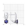 Серьги из белого золота с бриллиантами и танзанитами (Арт.6024059)
