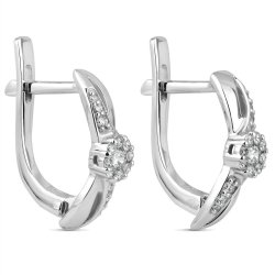 Серьги из золота с бриллиантом Русские Самоцветы (Арт.53461)