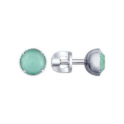 Серьги из серебра с кристаллами (Арт.94022661)