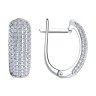 Серьги из серебра с фианитами (Арт.94024255)