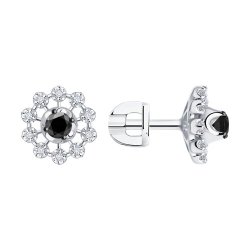 Серьги из белого золота с бриллиантами (Арт.7020128-3)