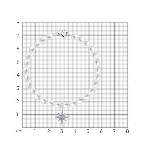Браслет золотой пробы 585 с жемчугом (Арт.79-50010-3)
