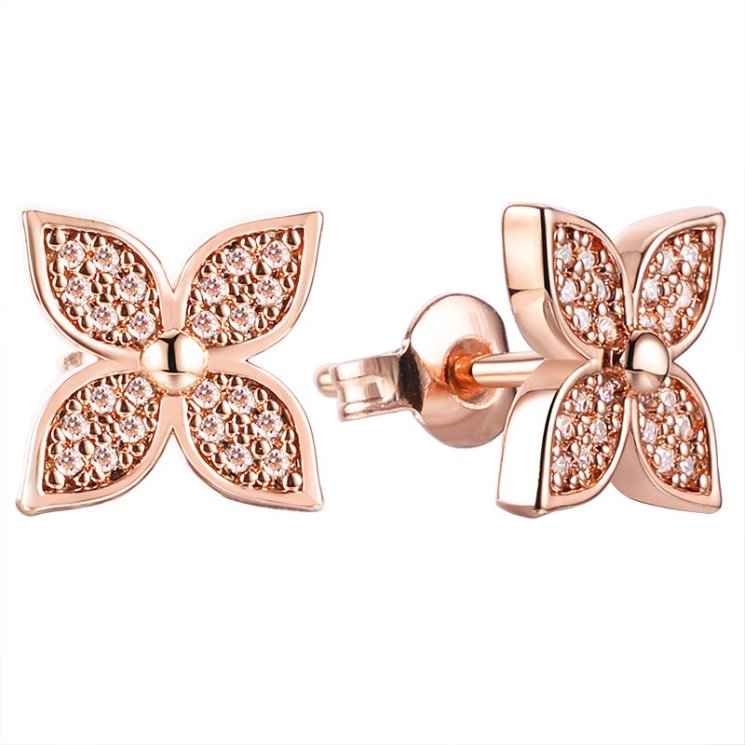 Серьги из серебра с фианитом (Арт.cz-e03840-x-g-x-x-w)