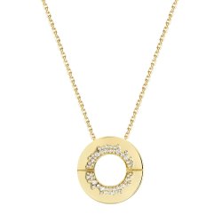 Ожерелье из серебра с фианитом (Арт.cz-n02989-x-l-x-x-w)