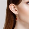 Серьги золотые пробы 585 с янтарём (Арт.727039)