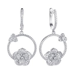 Серьги из серебра с фианитом (Арт.mp-e1030-1-x-w-w-x-w)