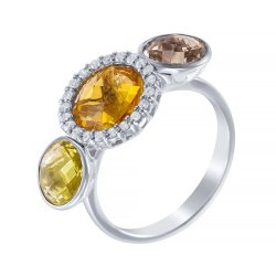 Кольцо из белого золота с бриллиантом (Арт.aar-6657_ko_mc_wg)