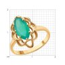 Кольцо из золочёного серебра с агатом (Арт.93-310-02692-1)