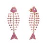 Серьги из золота с бриллиантом и сапфиром (Арт.e0003366a02_sr_ps_pink)