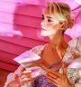Серьги из золота с бриллиантом и сапфиром (Арт.e0003366a02_sr_ps_pink)