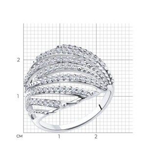 Кольцо из серебра с фианитами «Серебряный Бриз» SOKOLOV (арт.94-110-00790-2)