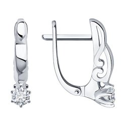 Серьги из белого золота с бриллиантами (Арт.1021871-3)