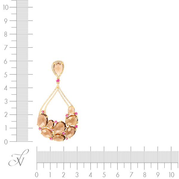 Кулон из золота с бриллиантом и раухтопазом (Арт.ep00240zroz4r1_pd_ps_sq_pink)