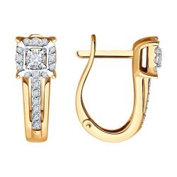 Серьги из золота с бриллиантами (Арт.1022138)