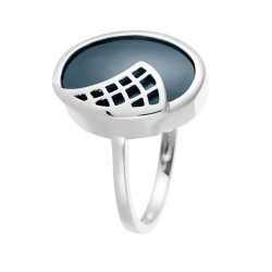 Кольцо из серебра с керамикой (Арт.tc-r01119-vl-w-x-x-x)