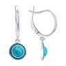 Серьги из серебра с бирюзой (Арт.94-321-02367-1)