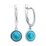 Серьги из серебра с бирюзой (Арт.94-321-02367-1)