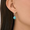 Серьги из серебра с бирюзой (Арт.94-321-02367-1)