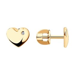 Серьги из серебра с бриллиантами (Арт.87020018)