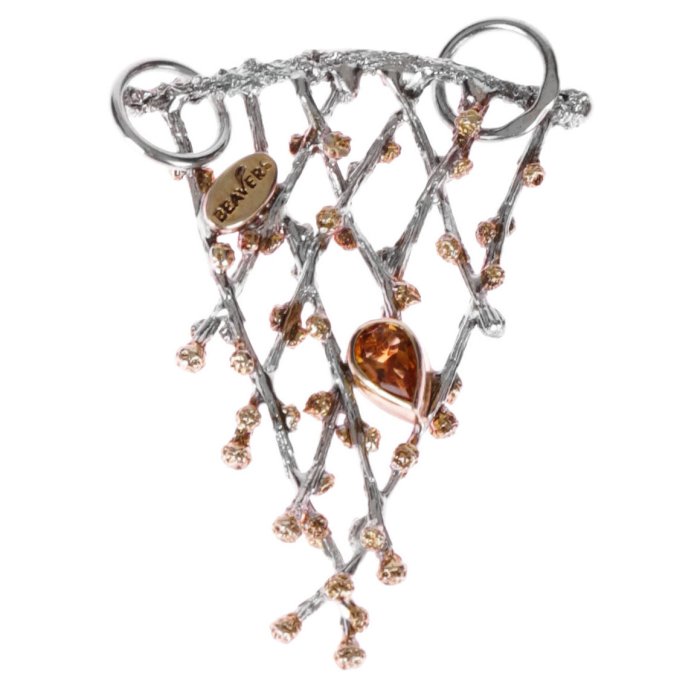 Серебряный кулон BEAVERS с цитрином 3135ct