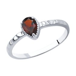 Кольцо из серебра с гранатом (Арт.92012084)