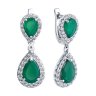Серьги из серебра с агатами и фианитами (Арт.92022825)