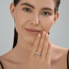 Кольцо из белого золота с бриллиантами, изумрудом и эмалью «Хищный блеск» Соколов (арт.3010730-3)