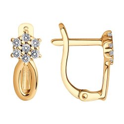 Серьги из серебра с фианитами (Арт.93020482)