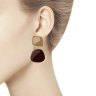 Серьги из золочёного серебра с эмалью (Арт.93020967)